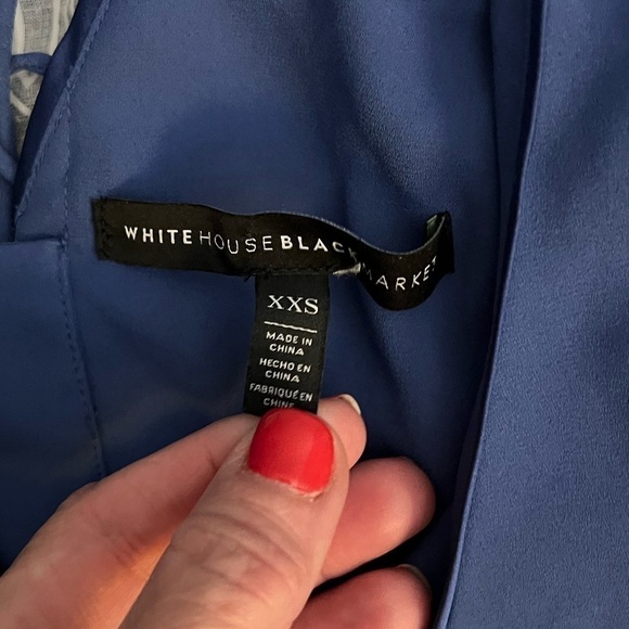 ⭐️WHBM, Periwinkle Blouse,Cool Lace-Up Back, Flowy, Sexy Blouse, Size XXS - Picture 6 of 14